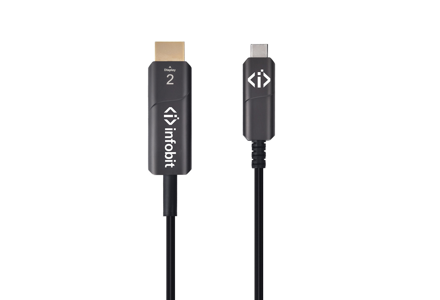 Кабель оптический активный Type C (M) - HDMI (M) Infobit AOC-CHDMI-10