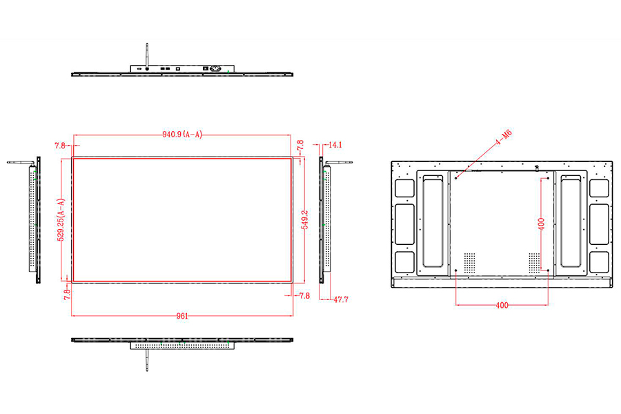 Информационный дисплей BOE 43" SL43UM-MM01
