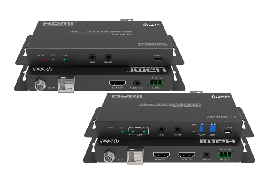 Удлинитель оптоволоконный HDMI 4K60 Infobit iTrans F1000