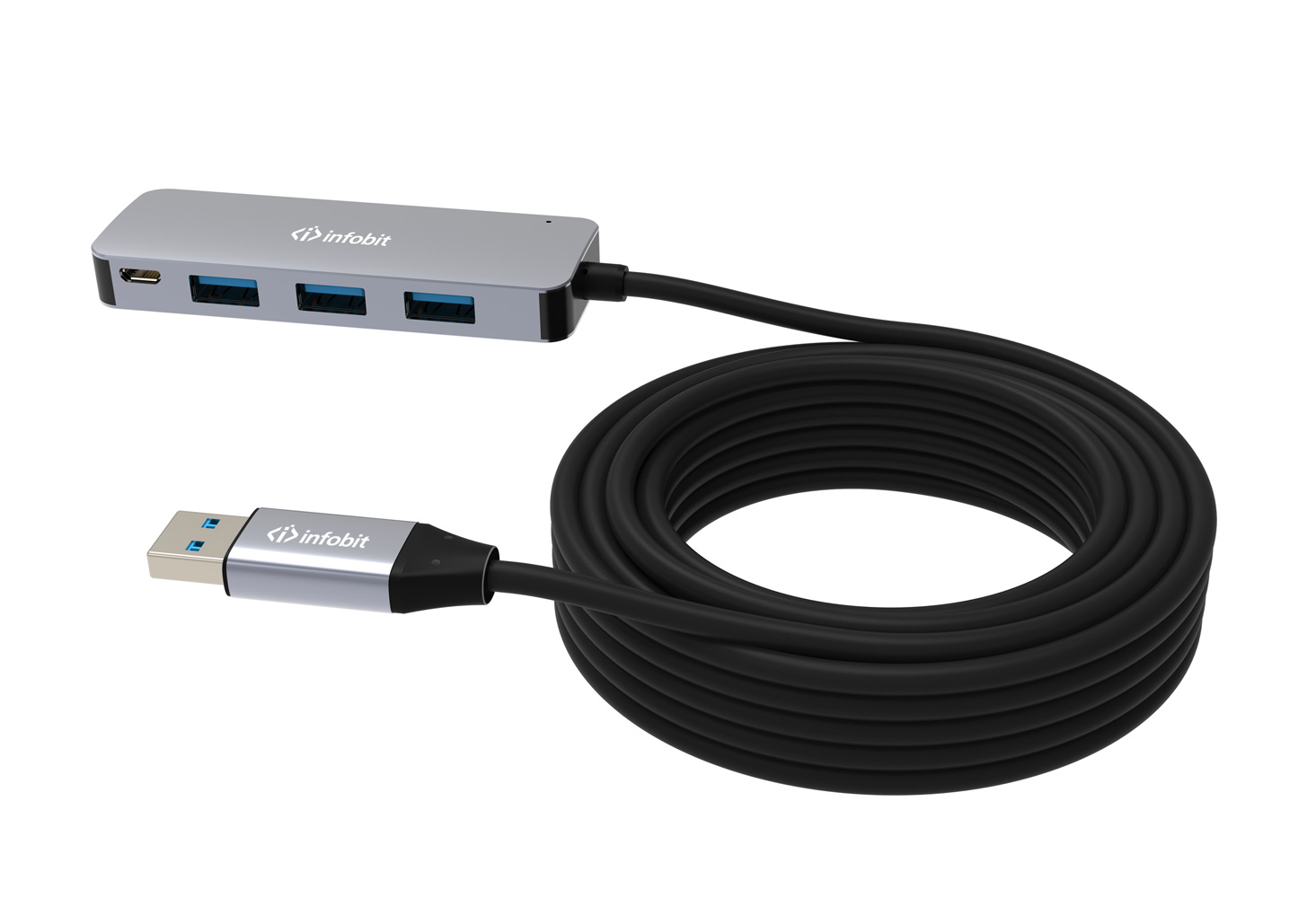 Активный концентратор USB 3.0 Infobit iCable- USB-ACC-H14